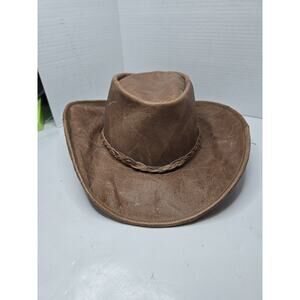 Leather Cowboy Hat Made In Mexico Size Small
